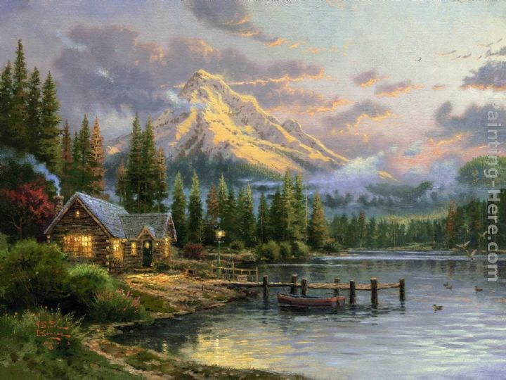 Thomas Kinkade Lakeside Hideaway